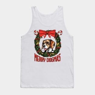 Merry Dogmas Christmas Beagle Dog Owner Tank Top